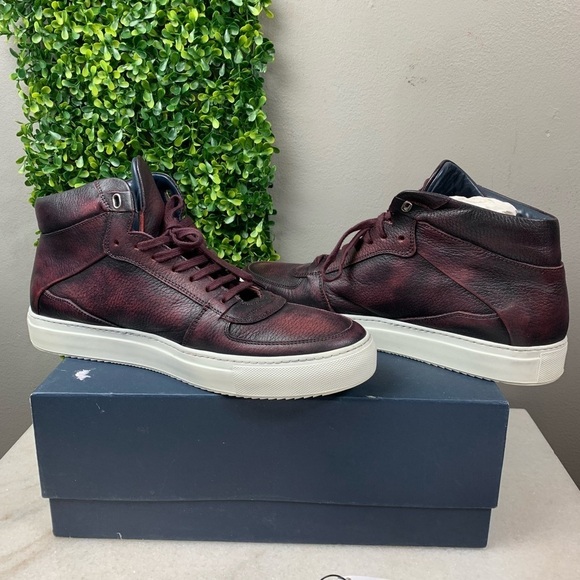 Andrea Zori Burgundy HighTop Sneakers